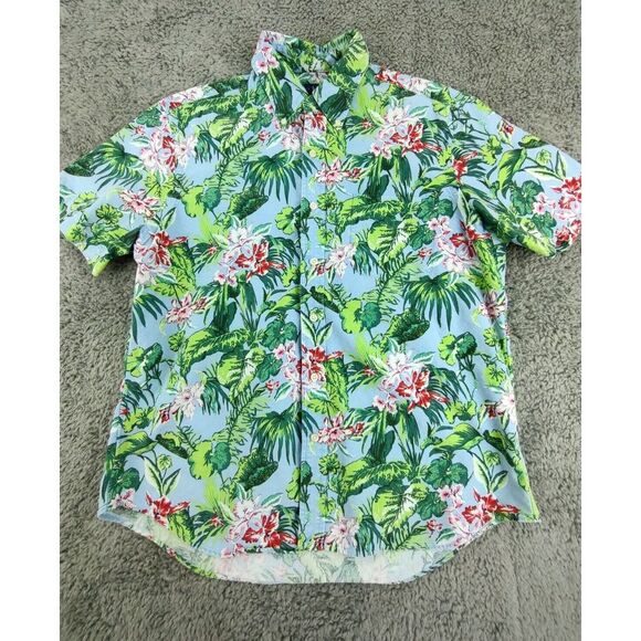 Polo Ralph Lauren Shirt Size L Multicolor Hawaiian Tropical Pattern Cotton - Picture 2 of 7